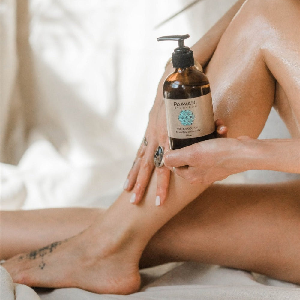 Pitta Body Oil: Cooling Ayurvedic Abhyanga Oil for Sensitive Skin