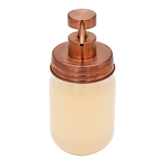 Rose Gold Soap Pump Lid Kit for Regular Mouth Mason Jars