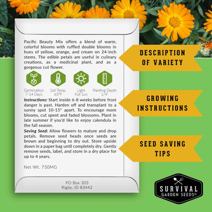 Calendula Seed Collection - 4 Variety Mix