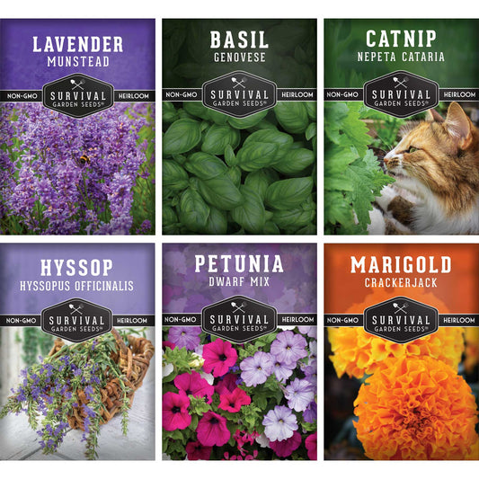 Pest Defense Seed Collection – 6 Heirloom Herbs & Flowers for Natural Garden Protection