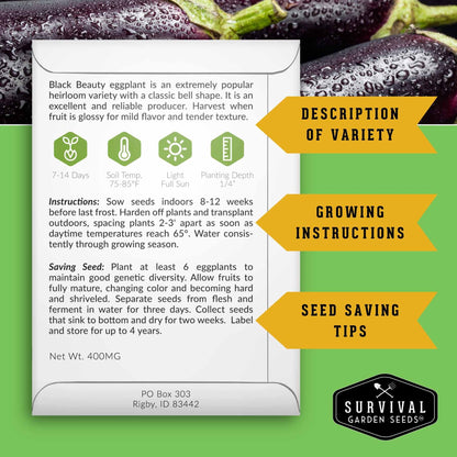 15 Variety Vegetable Garden Seed Collection – Non-GMO Heirloom Survival Seed Vault for Year-Round Growing