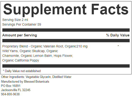 Organic Sleepy Time Glycerite