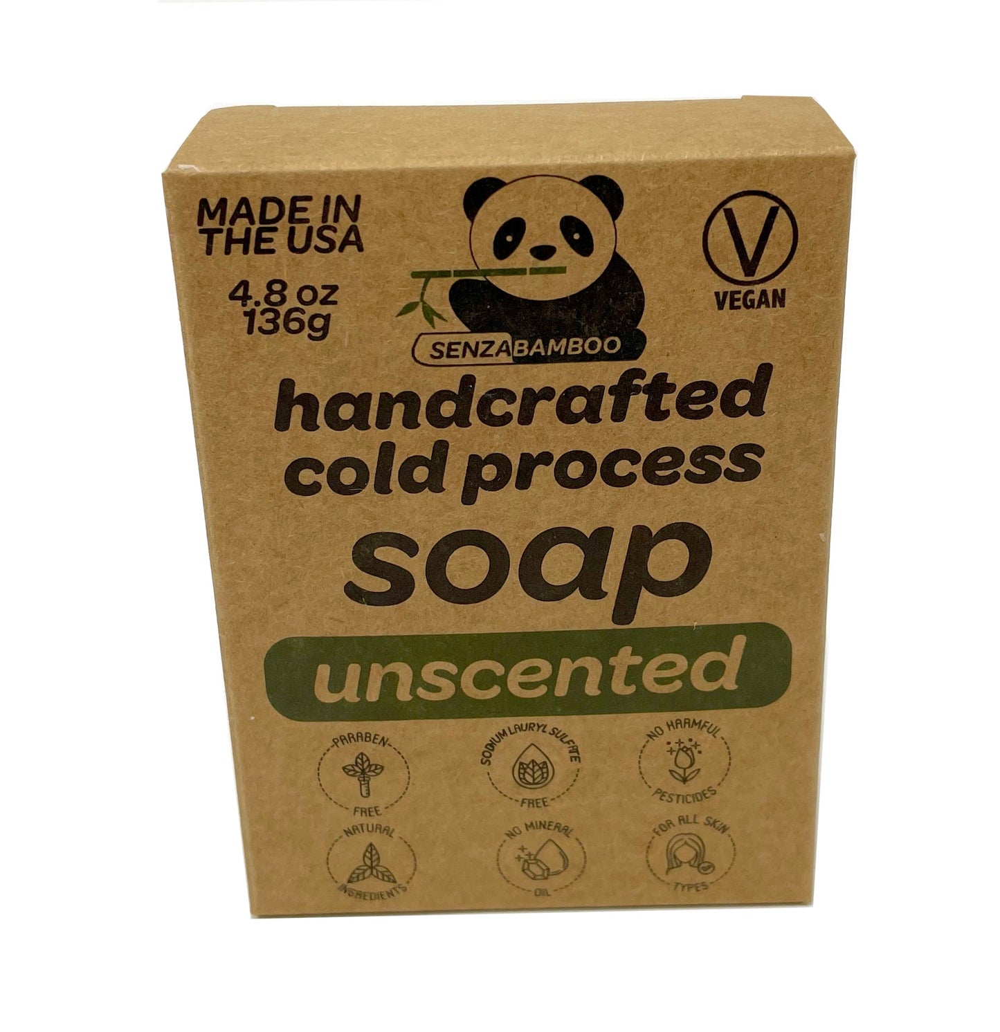 3 Handcrafted Cold Process Unscented Bar Soaps