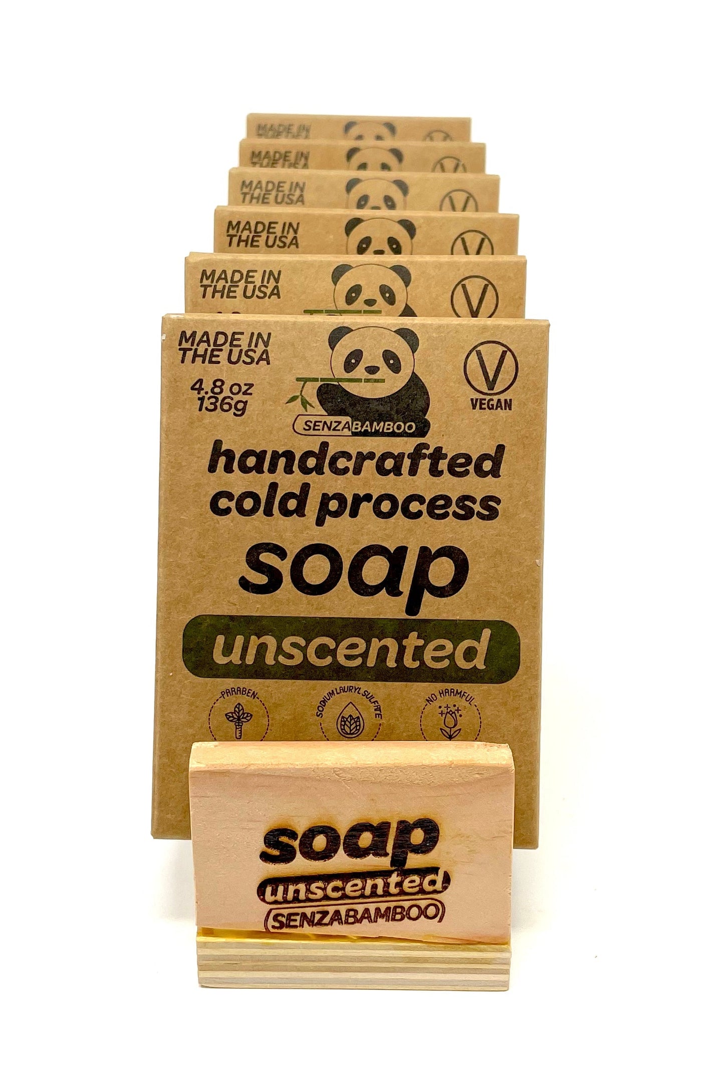 3 Handcrafted Cold Process Unscented Bar Soaps