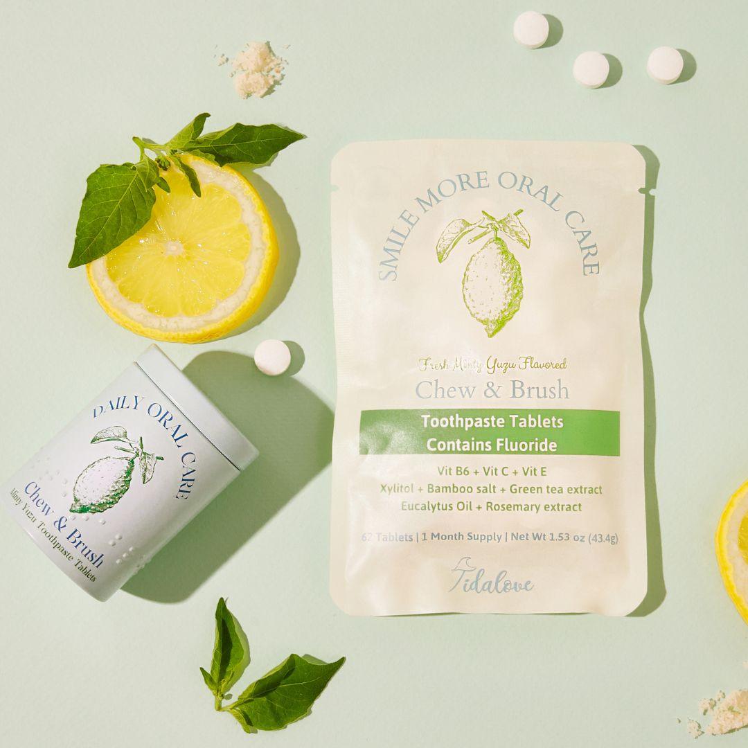 Toothpaste Tablets: Fresh Minty Yuzu