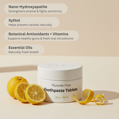 Fluoride-Free Yuzu Mint Toothpaste Tablets — 4 Months