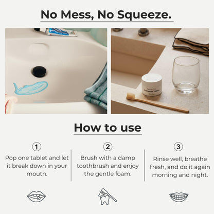 Fluoride Cinnamon Toothpaste Tablets — 1 Month