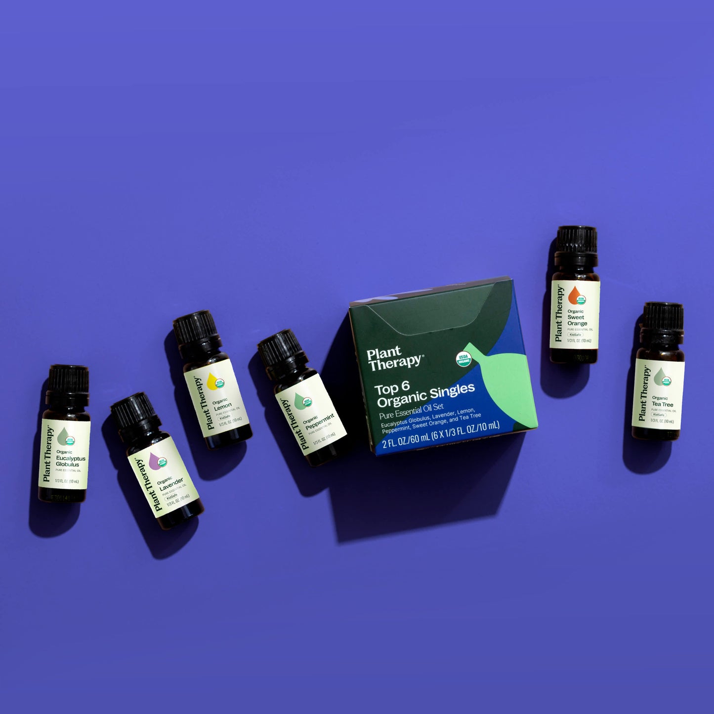 Top 6 Organic Singles Essential Oil Set