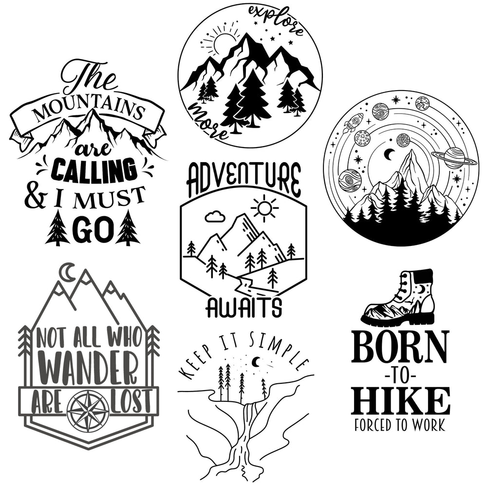 Outdoor Adventure Laser Engraved Mason Jar Sleeves