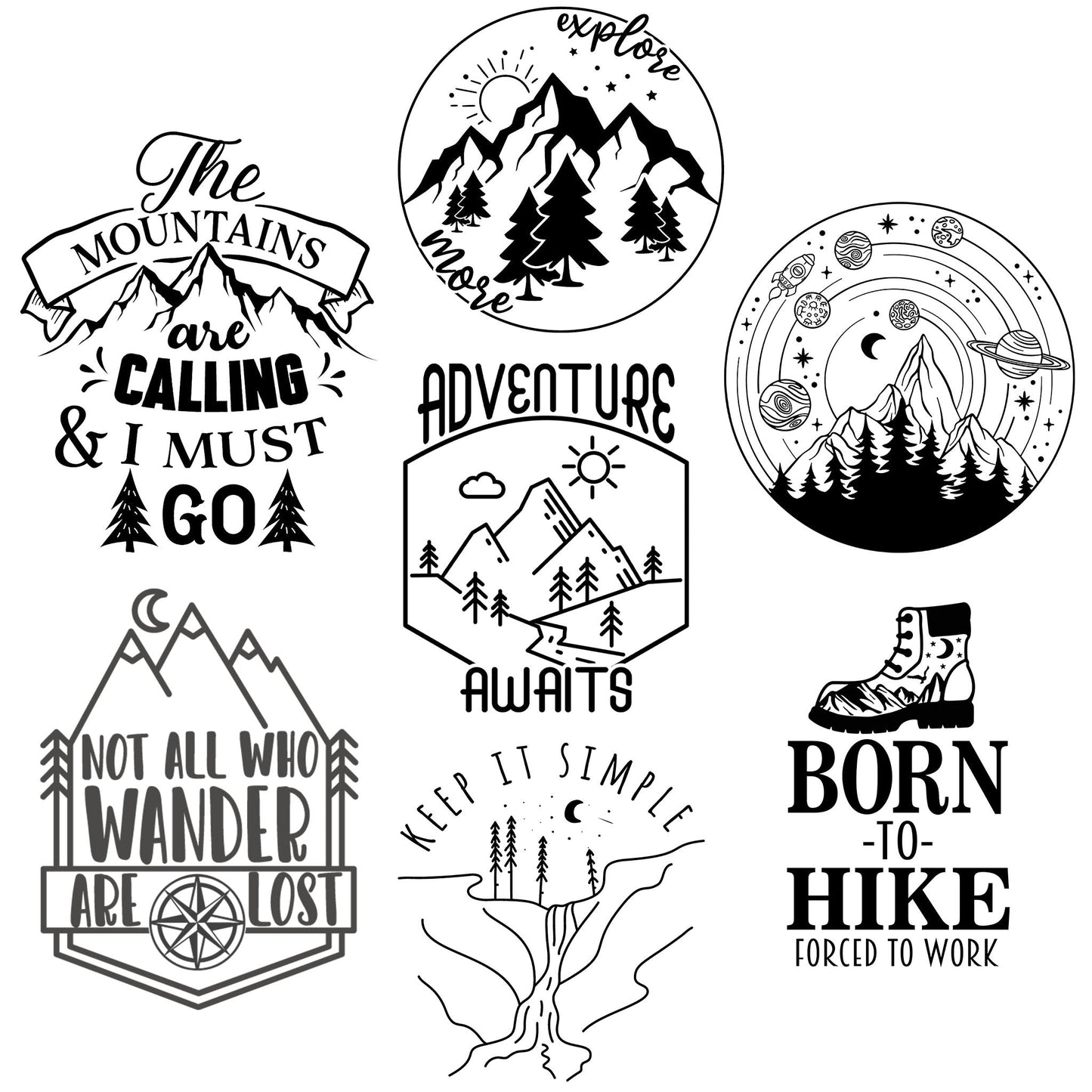 Outdoor Adventure Laser Engraved Mason Jar Sleeves