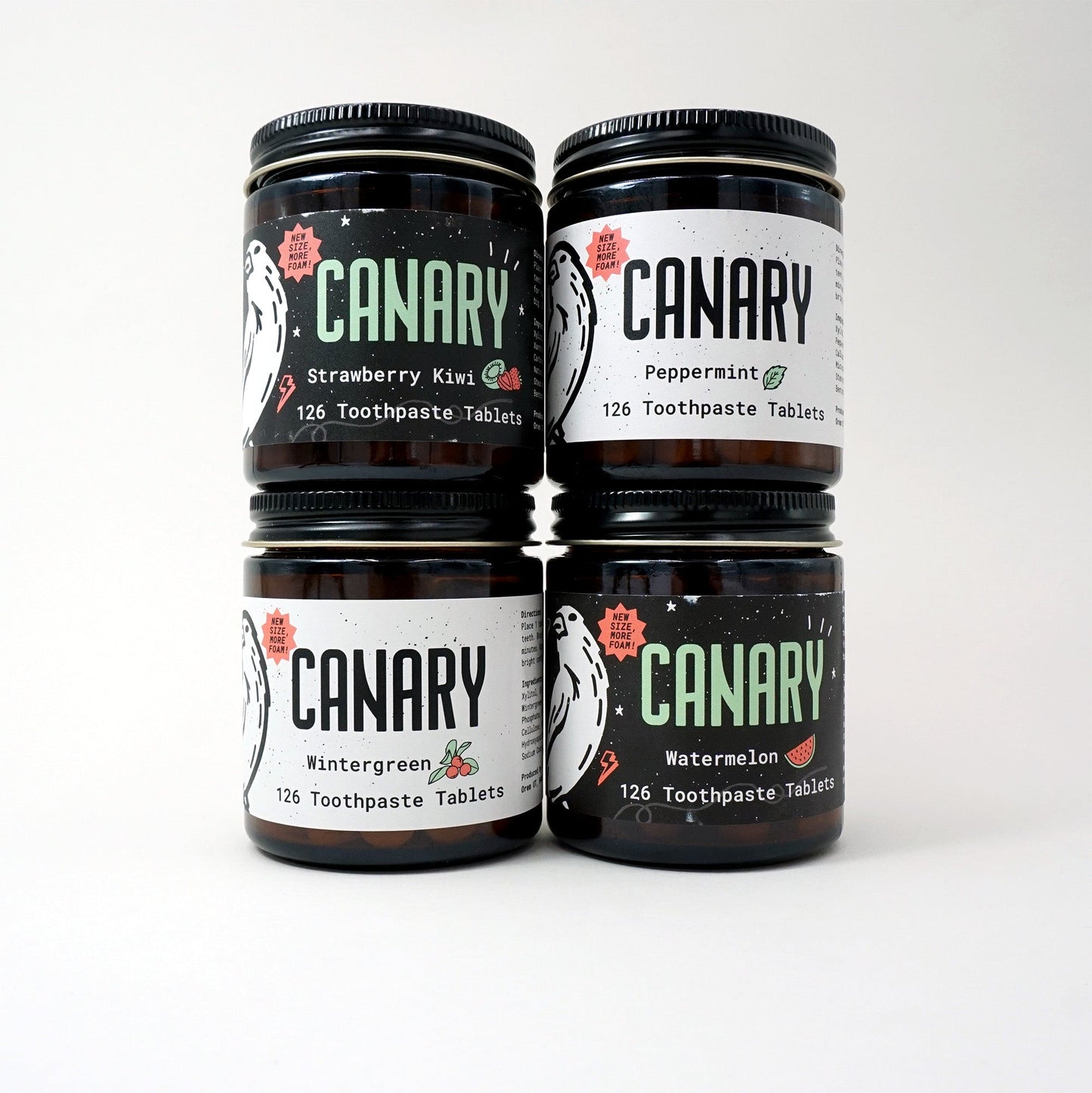 4 Pack Sampler of Canary Toothpaste Tablets