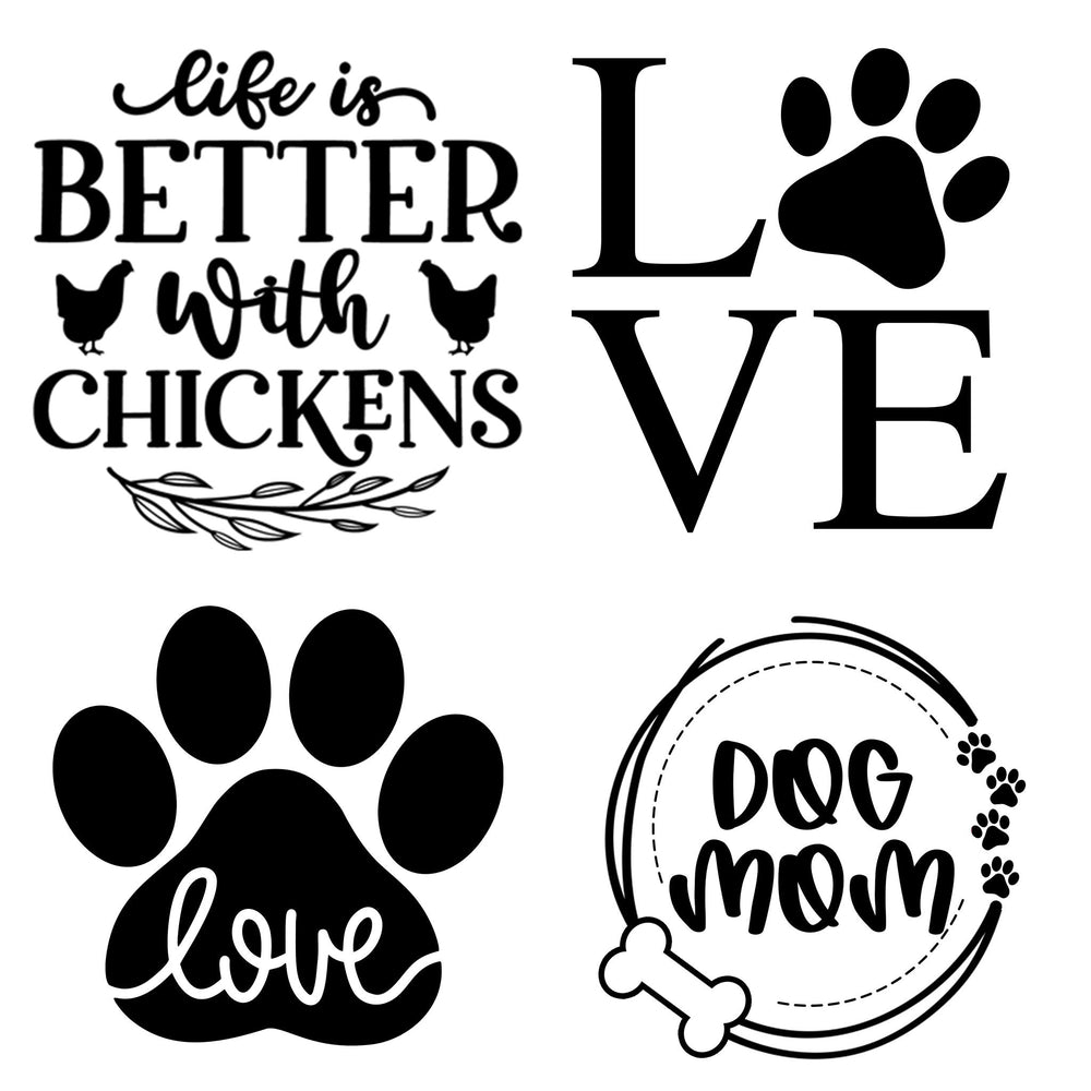 Laser Engraved Silicone Mason Jar Sleeves for Pet Lovers