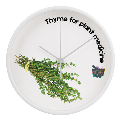 Herb lover wooden clock