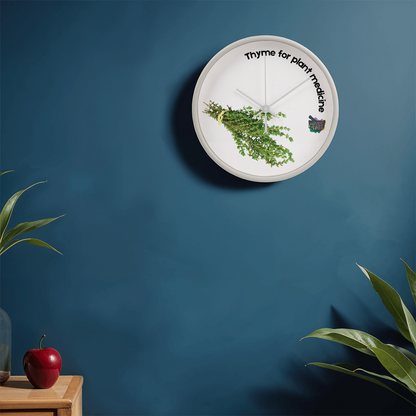 Herb lover wooden clock