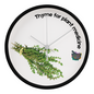 Herb lover wooden clock