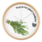 Herb lover wooden clock