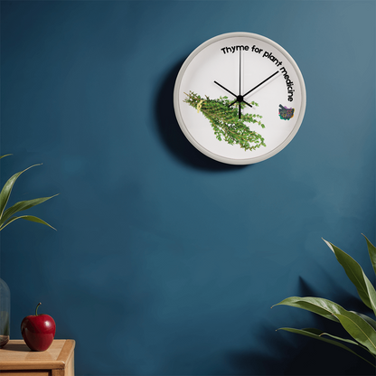 Herb lover wooden clock
