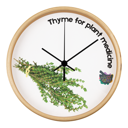 Herb lover wooden clock