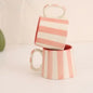 Ceramic Pink Stripe  Coffee cup- 220ml (SET OF 4)