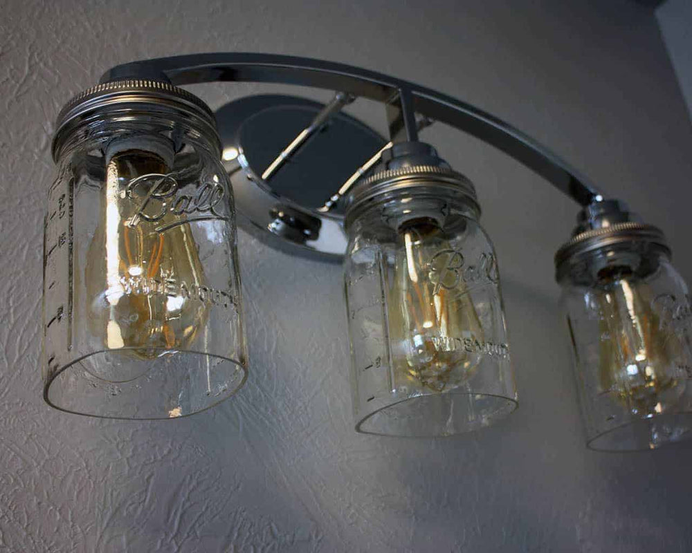 Hand-Cut Open Bottom Mason Jars for DIY Lighting, Pendants, & Crafts