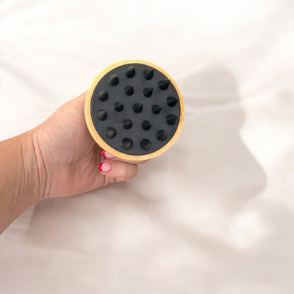 Bamboo & Silicone Scalp Massage Brush