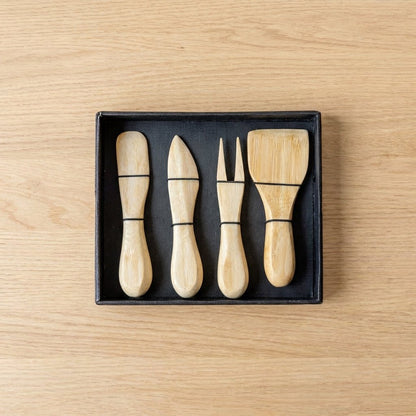 Bamboo Cheese Knife Box Set