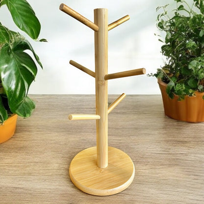 Bamboo Mug Tree Holder