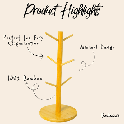 Bamboo Mug Tree Holder