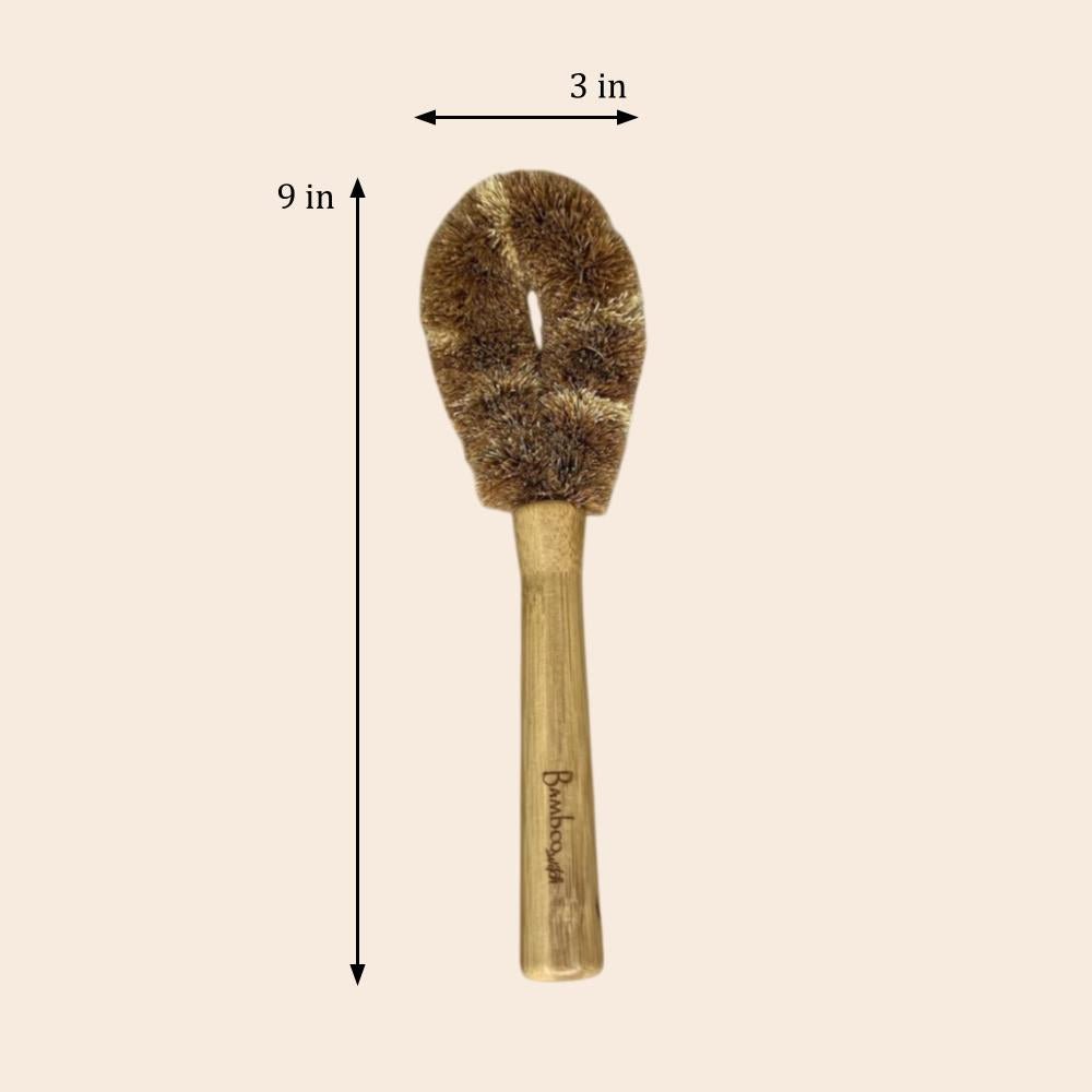 Bamboo Drink Ware Bottle Cleaning Brush | Rounded