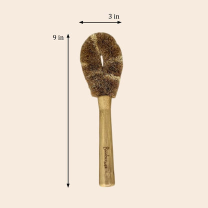 Bamboo Drink Ware Bottle Cleaning Brush | Rounded