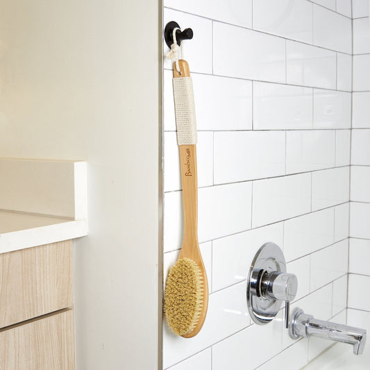 Bamboo Dry Brush | Curved Handle