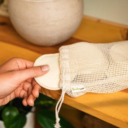 Bamboo Facial Rounds Holder
