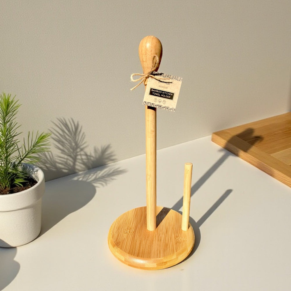 Bamboo Kitchen Paper Towel Holder