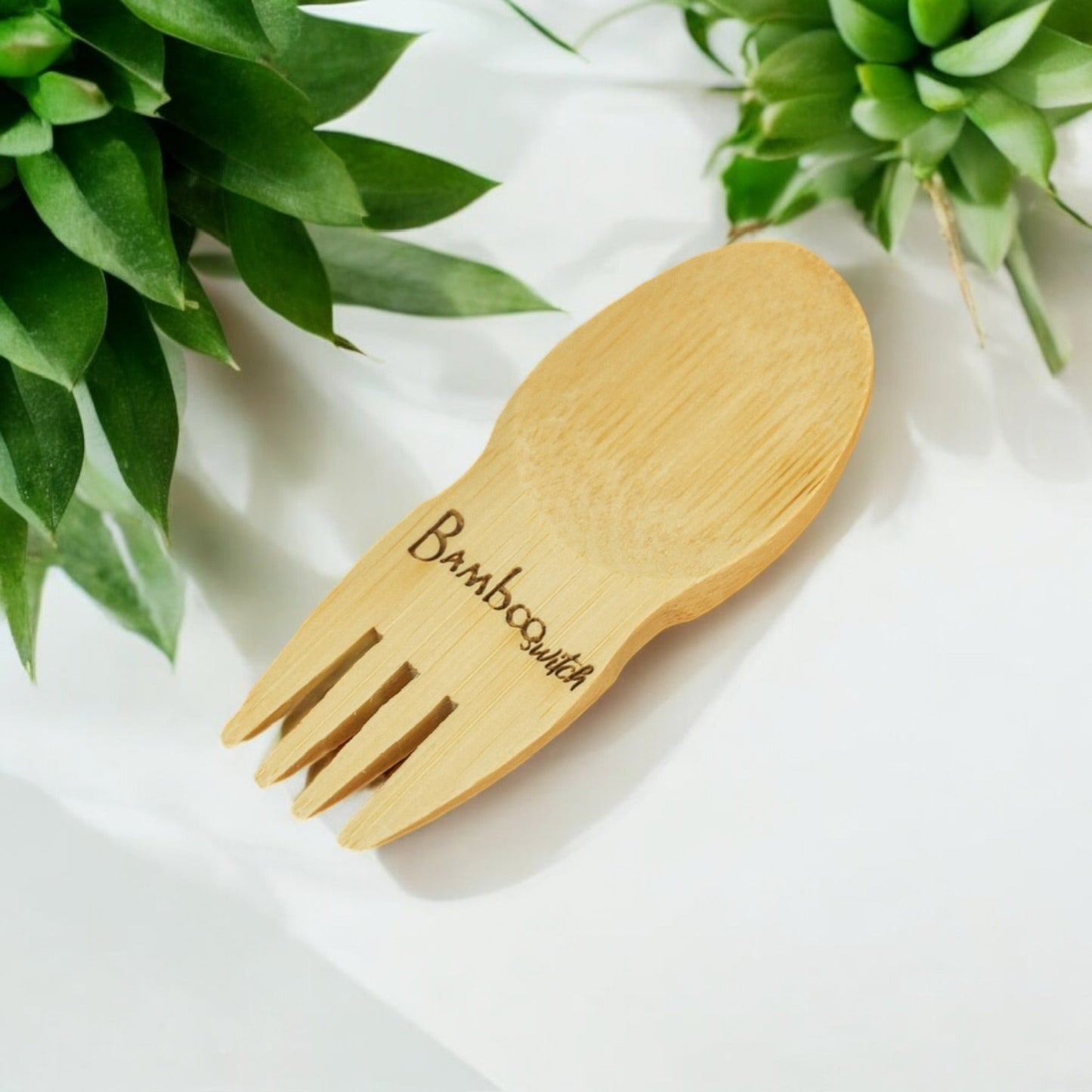 Bamboo Mini Spork Utensil