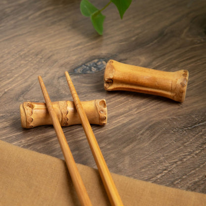 Handmade Bamboo Root Chopstick Rest