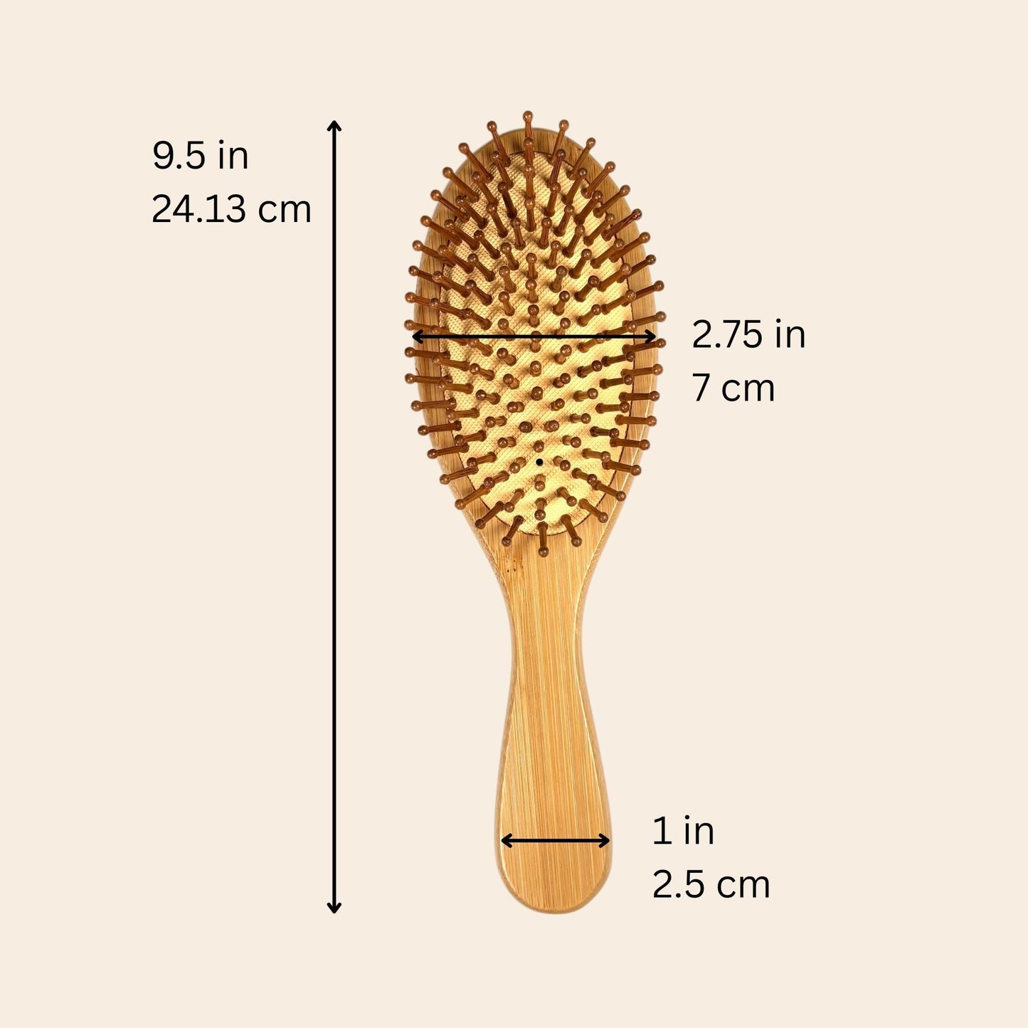 Bamboo Rounded Hair Brush | Classic Handle