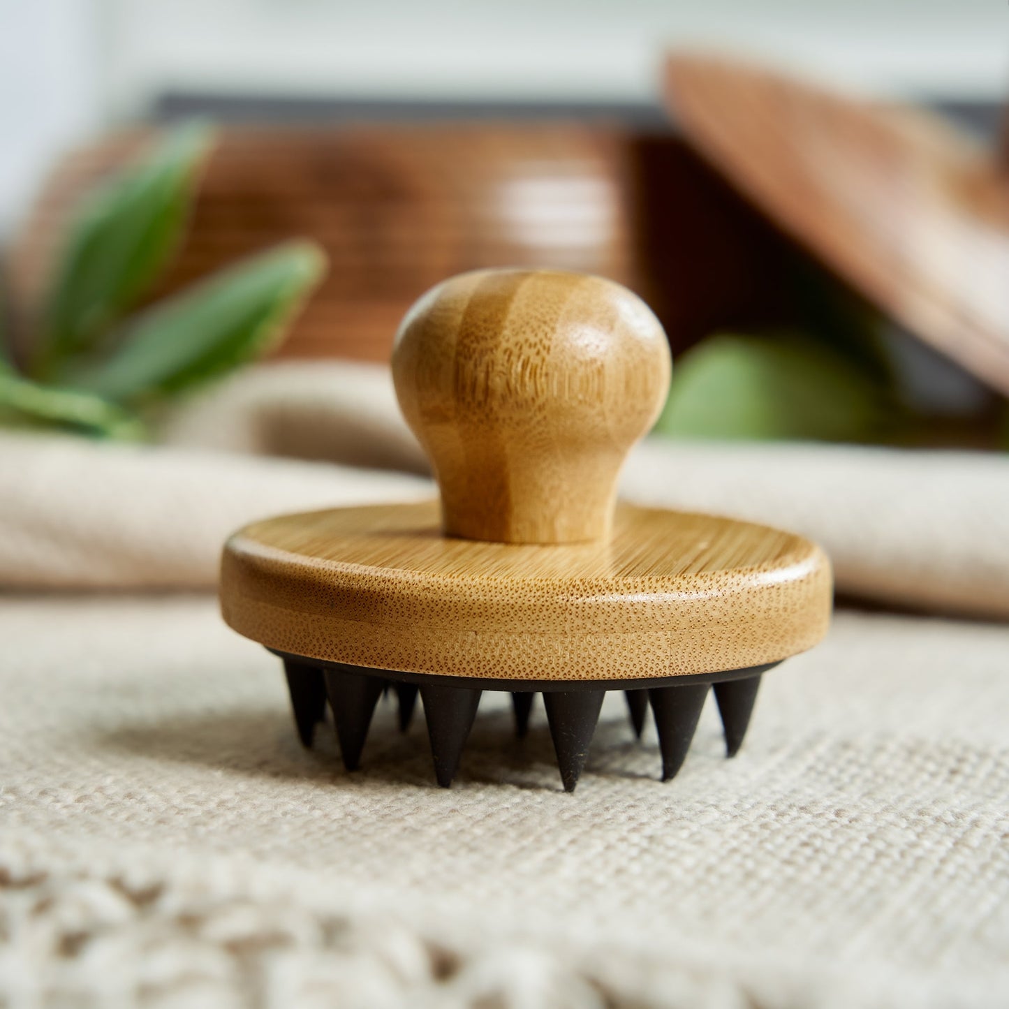 Bamboo & Silicone Scalp Massage Brush