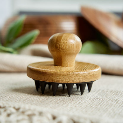 Bamboo & Silicone Scalp Massage Brush