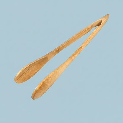 Bamboo Slotted Tongs