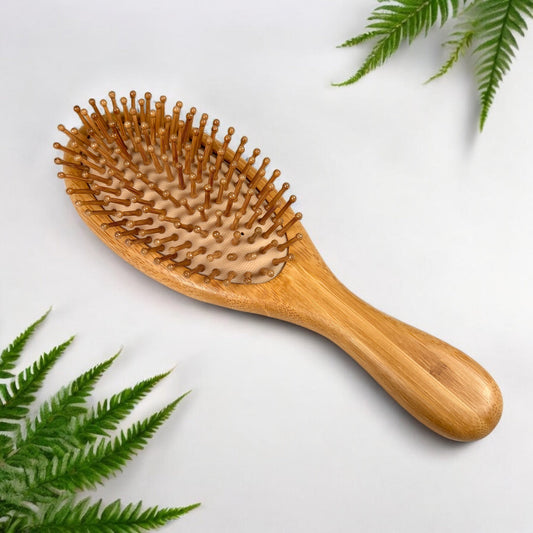 Bamboo Rounded Hair Brush | Comfort Handle