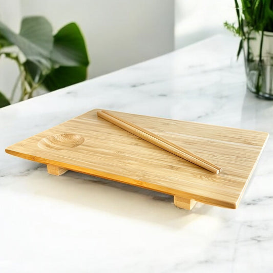 Bamboo Sushi Plate Set