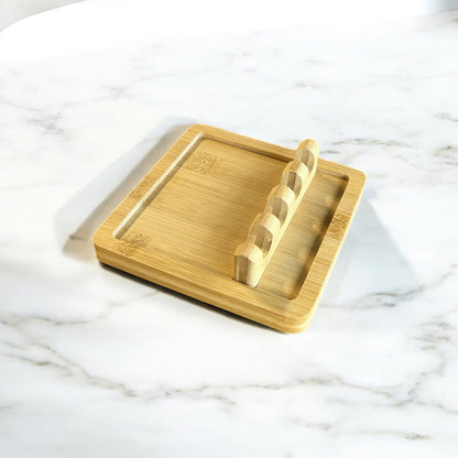 Bamboo Utensil Rest | With Sections