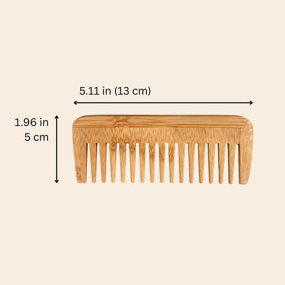 Bamboo Wide Tooth Comb | Compact