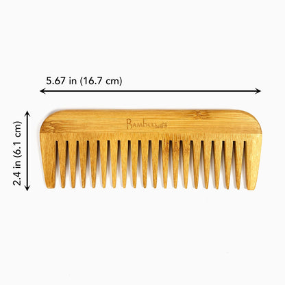 Bamboo Wide Tooth Comb | Pointed Tips