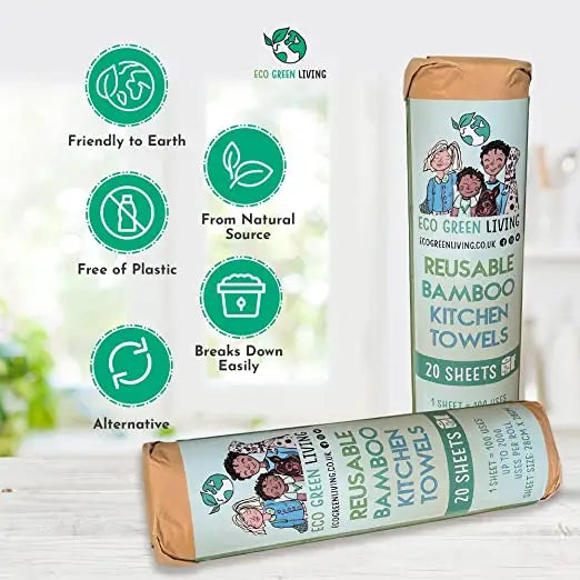 Reusable Bamboo Kitchen Towels