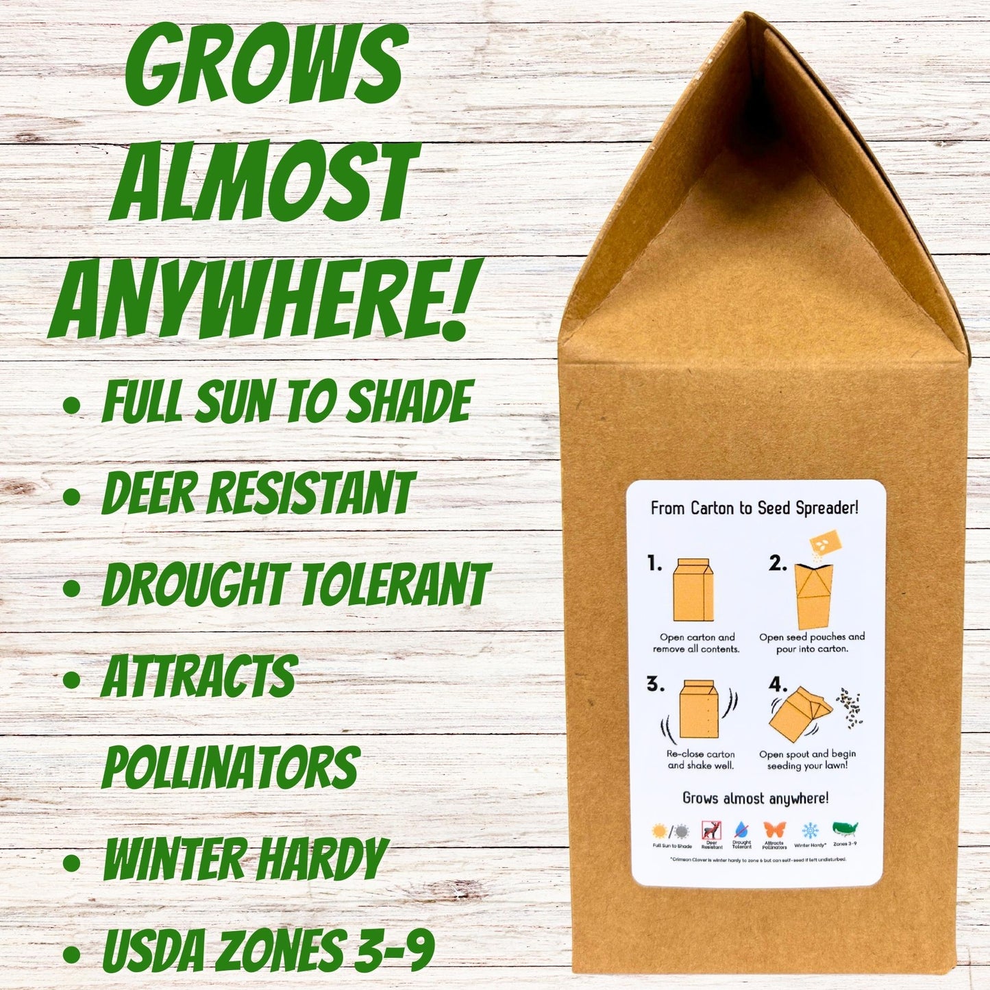 Dutch White Clover Eco-Friendly Seeding Kit