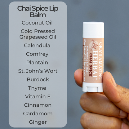 Natural Lip Balm, Chai Spice