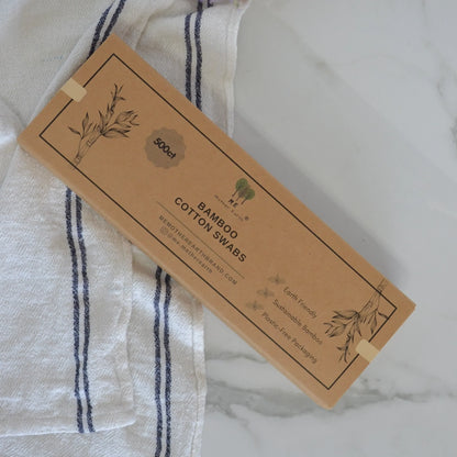 Bamboo Cotton Swabs – 500 Count | Biodegradable & Plastic-Free