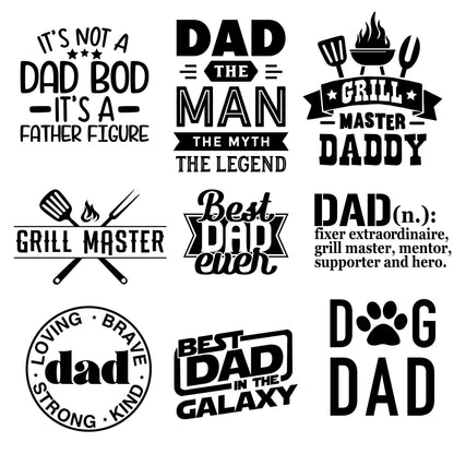 Laser Engraved Silicone Mason Jar Sleeves for Dad