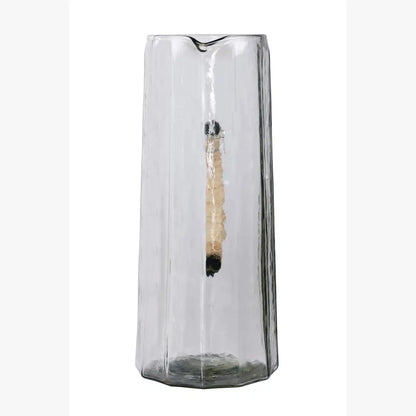 Natural Hammered Water Pitcher | Handcrafted Glass